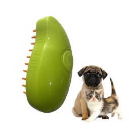 Pet Hair Removal Comb Supplier - Silicone Plastic Needle Brush for Bathing Steam Care