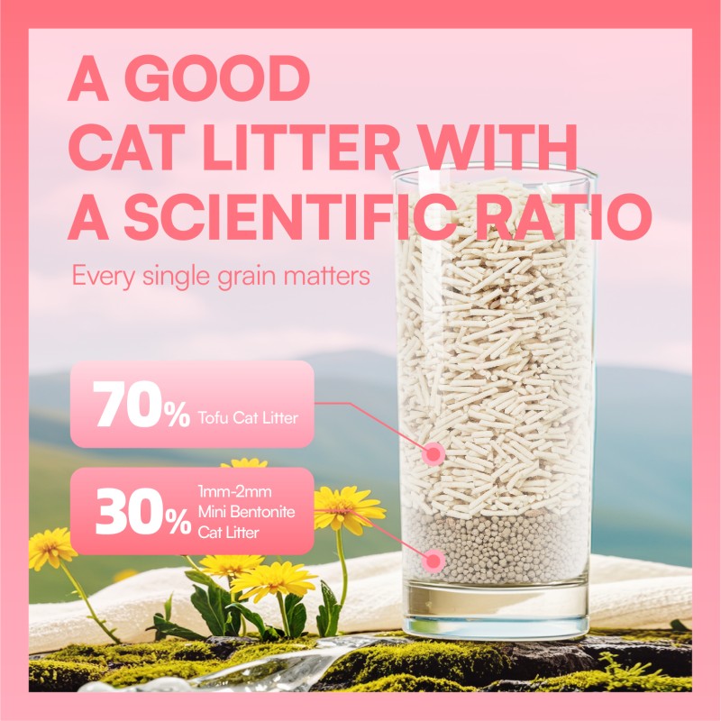Custom Mixed Tofu Cat Litter Manufacturer - Flavors Strong Clumping