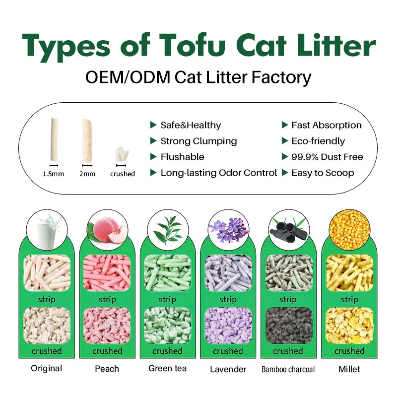 Premium Tofu Cat Litter Manufacturer - Biodegradable Millet Bulk