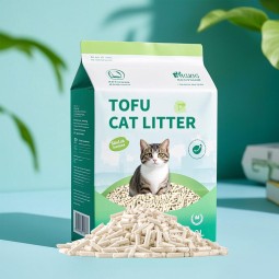 Natural Tofu Cat Litter Supplier - Apple Lemon Scent Strip Shape Edible Plant Flushable