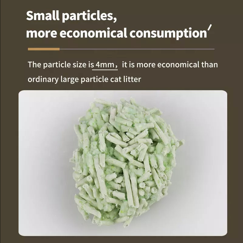 Natural Tofu Cat Litter Supplier - Apple Lemon Scent Strip Shape Edible Plant Flushable