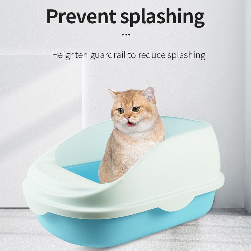 Cat Toilet Box Supplier - Hot Sale Plastic Flowing Sand High Quality Large Space Semi Closed