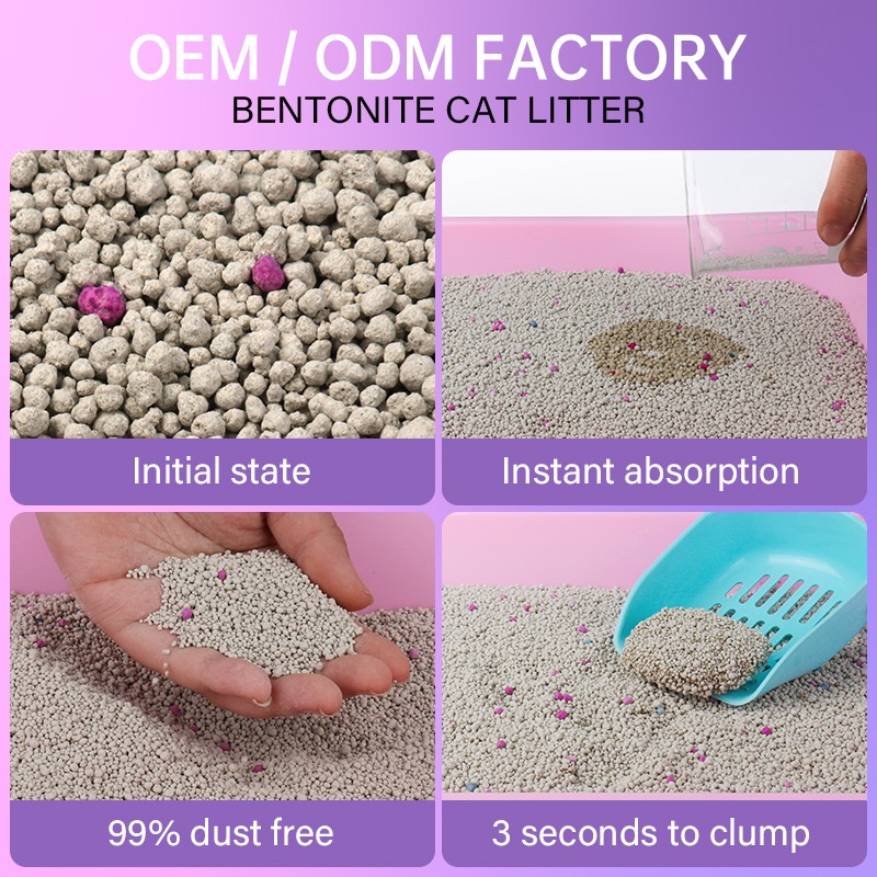 Eco Friendly Cat Litter Manufacturer - OEM ODM Low Dust 1-3mm Ball Shape Strong Clumping