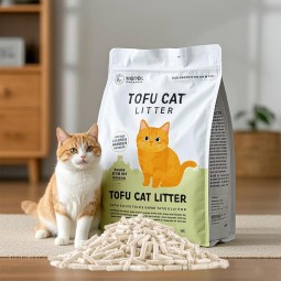 Natural Tofu Cat Litter Supplier - Free Sample 100% Natural Dust Free Premium Clumping Flushable