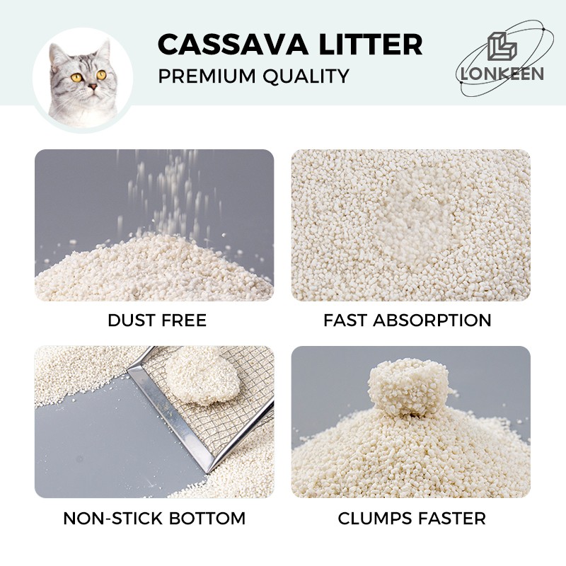 Eco Friendly Cassava Litter Factory - OEM ODM Custom Eco-friendly Natural Plant Dust Free Quick Clumping