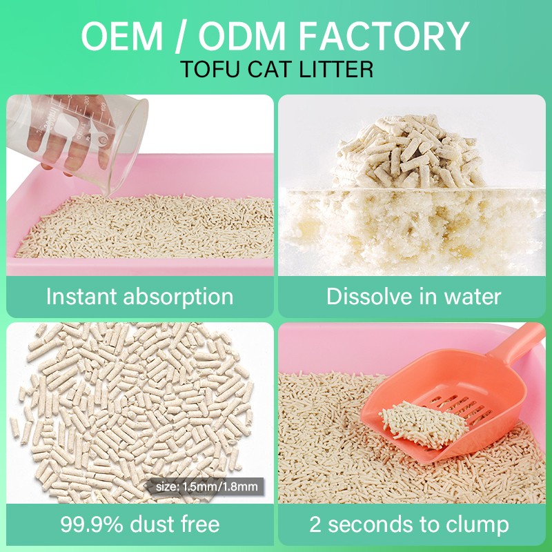 Natural Tofu Litter Supplier - China Natural Tofu Highly Absorbent 2mm Arena Para Gato