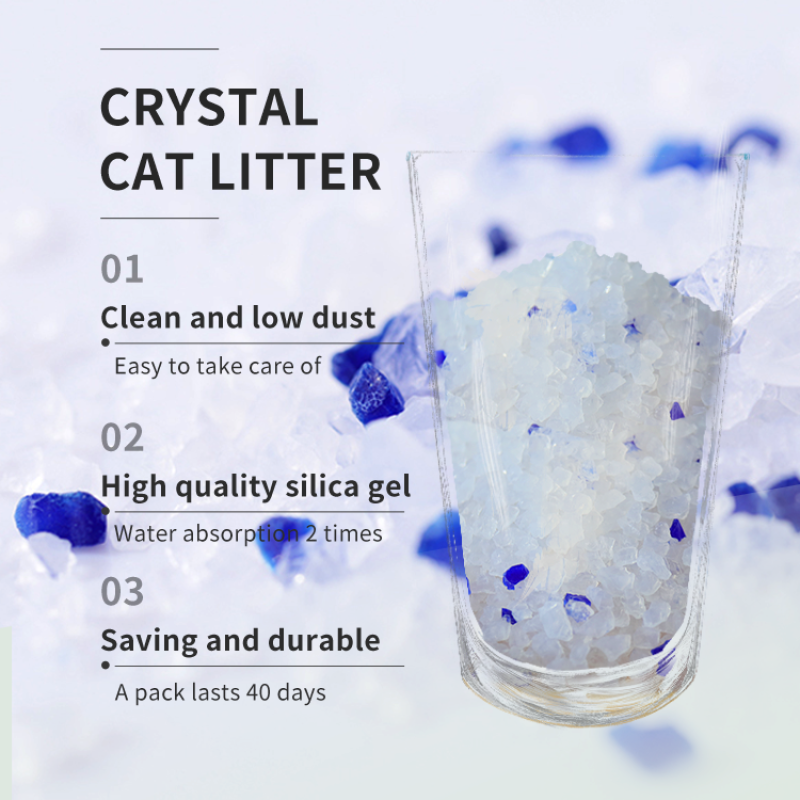 Crystal Cat Litter Supplier - OEM/ODM 3.8L Large Particles Easy Clean With Custom Scent