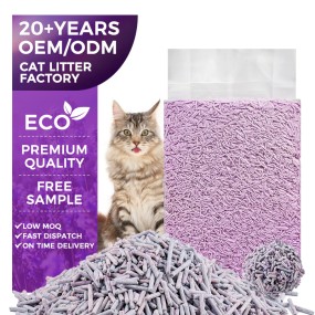 Tofu Cat Litter Supplier - Lemon Lavender Coffee Apple Scent Strip Shape Dust Free Flushable