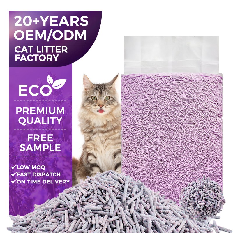 Tofu Cat Litter Supplier - Lemon Lavender Coffee Apple Scent Strip Shape Dust Free Flushable