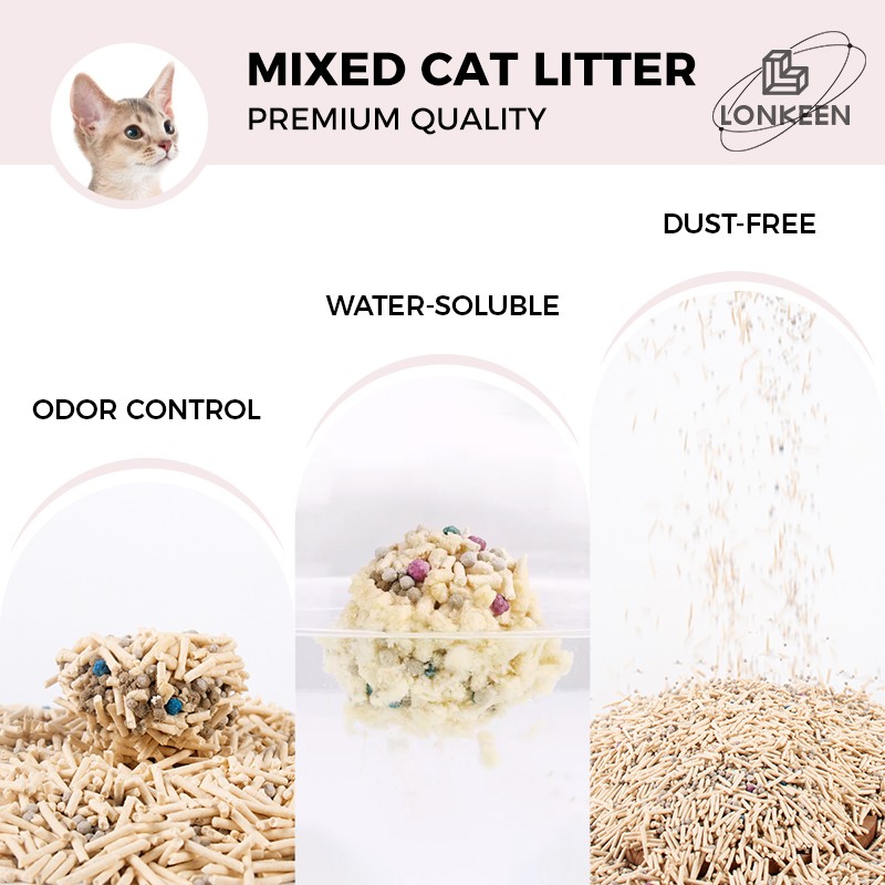 Mixed Cat Litter Supplier - Wholesale Custom Premium Dust Free Clump Ball Strip Shape Mixed