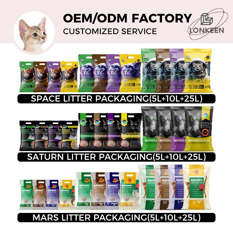 Cat Litter Sand Factory - OEM Factory Direct 5L 10L 10kg Colorful Dust Free Clumping