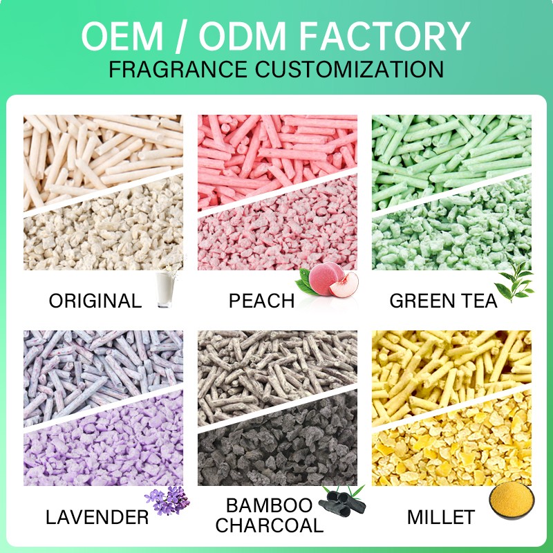 Tofu Cat Litter Supplier - OEM ODM Factory Dust Free 6 Liters Flushable Clumping Natural Plant