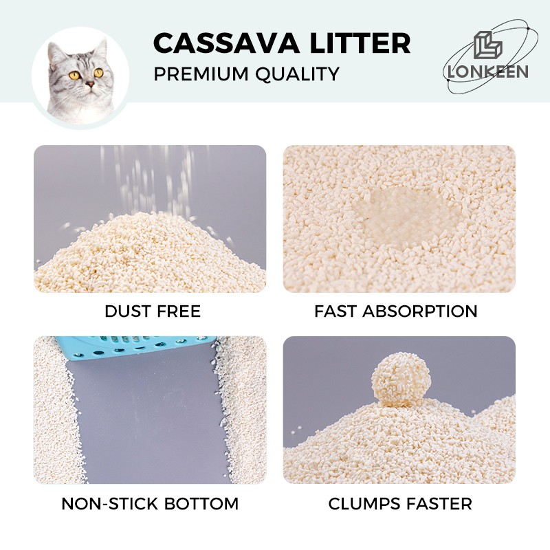 Premium Cassava Litter Manufacturer - OEM ODM Wholesale Dust Free Natural Plant Eco Friendly Strong Clumping