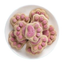 Freeze Dried Pet Snacks Factory - Raw Pet Treats 100% Cat Paw Shape OEM Chicken Strawberry