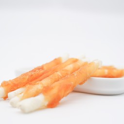 Pet Snack Supplier - Factory Wholesale Chicken Wrapped in Cowhide Rolls Manufacturer