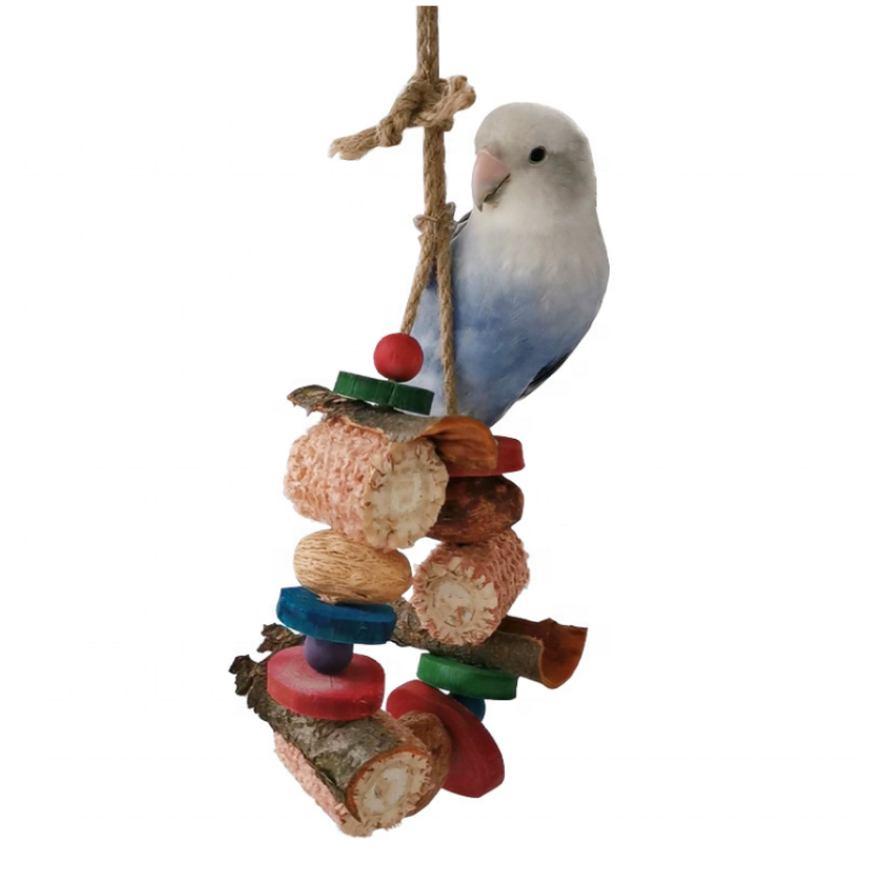 Parrot Toy Supplier - Wholesale Large Bird Chewing Toy Natural Wooden Blocks Tearing Chew