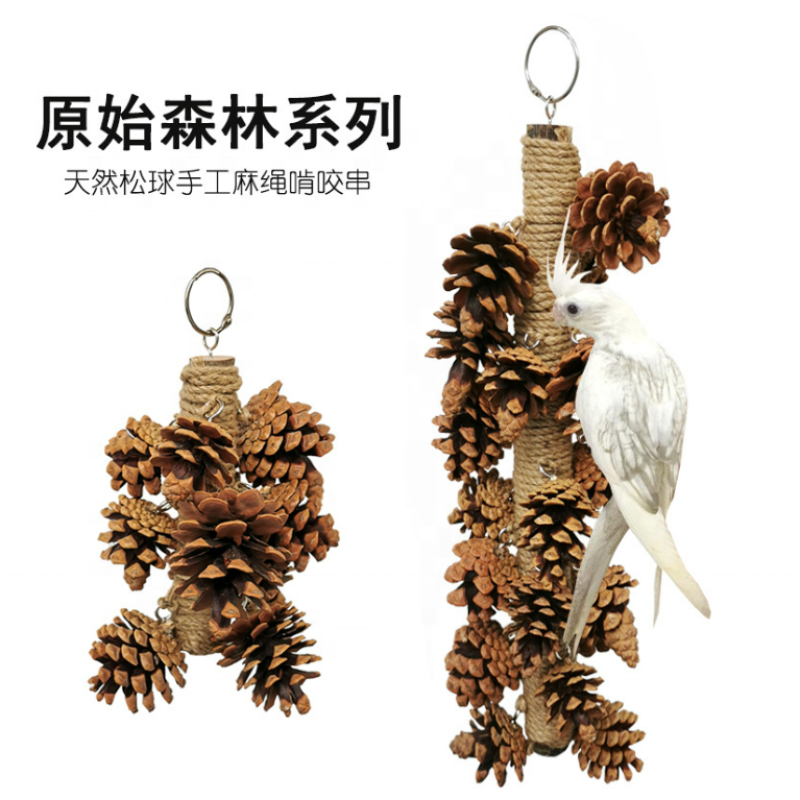 Parrot Toys Factory - Wholesale Swing Chewing Hanging Bell Cage Toys for Bird Fun Swing