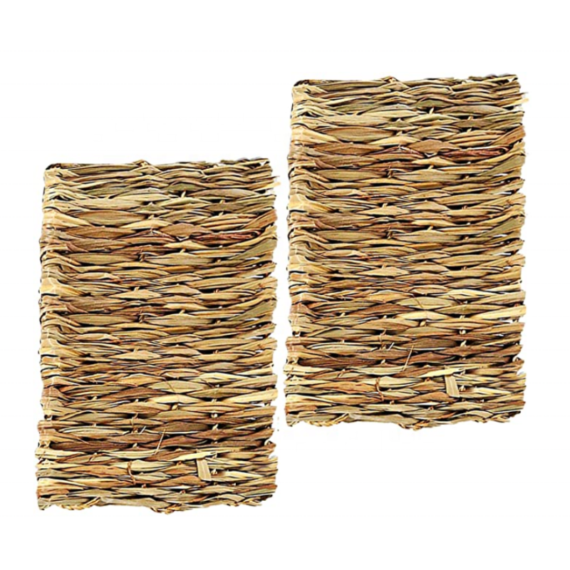 Rabbit Mat Supplier - Grass Mats Edible Handwoven Seagrass Floor Pads Multipurpose Toys