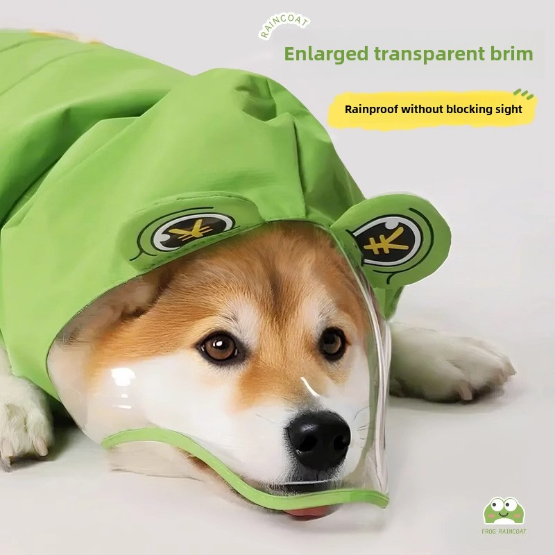 Dog Raincoat Supplier - Shiba Inu for Small Medium-Sized Corgi Frog Poncho Waterproof