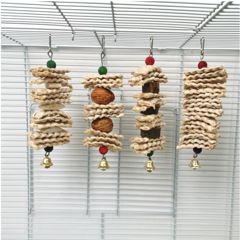 Parrot Toys Manufacturer - Swing Chewing Hanging Bell Cage Toys for Conures Finches Birds