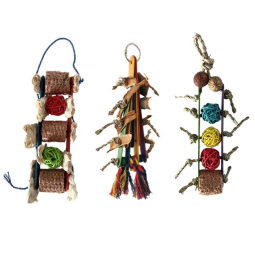 Bird Chewing Toy Manufacturer - Factory Price Large Parrot Multicolored Wooden Blocks Tearing