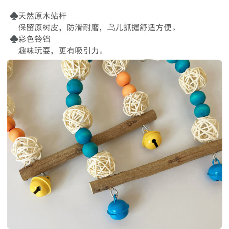 Bird Toys Factory - Wholesale Large Parrot Chewing Multicolored Natural Wooden Blocks Play