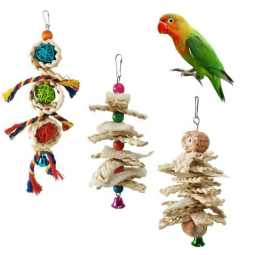 Bird Chewing Toy Manufacturer - Factory Price Large Parrot Multicolored Wooden Blocks Tearing