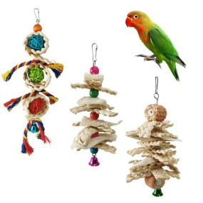 Bird Chewing Toy Manufacturer - Factory Price Large Parrot Multicolored Wooden Blocks Tearing