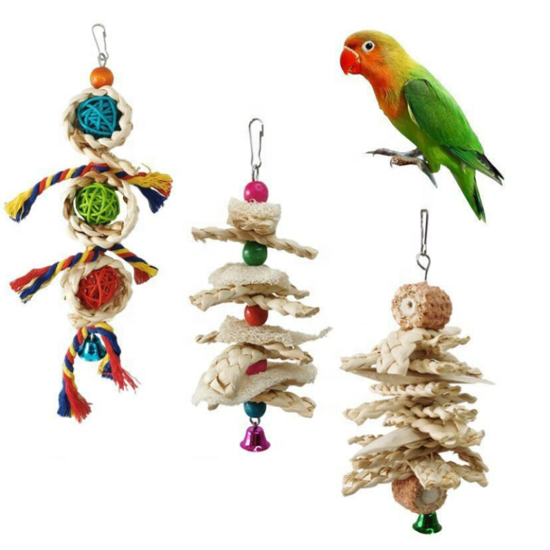 Bird Chewing Toy Manufacturer - Factory Price Large Parrot Multicolored Wooden Blocks Tearing