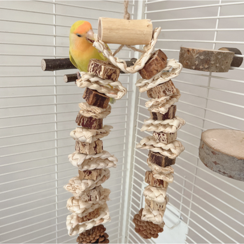 Bird Toys Factory - Factory Price Large Parrot Chewing Multicolored Wooden Blocks Tearing