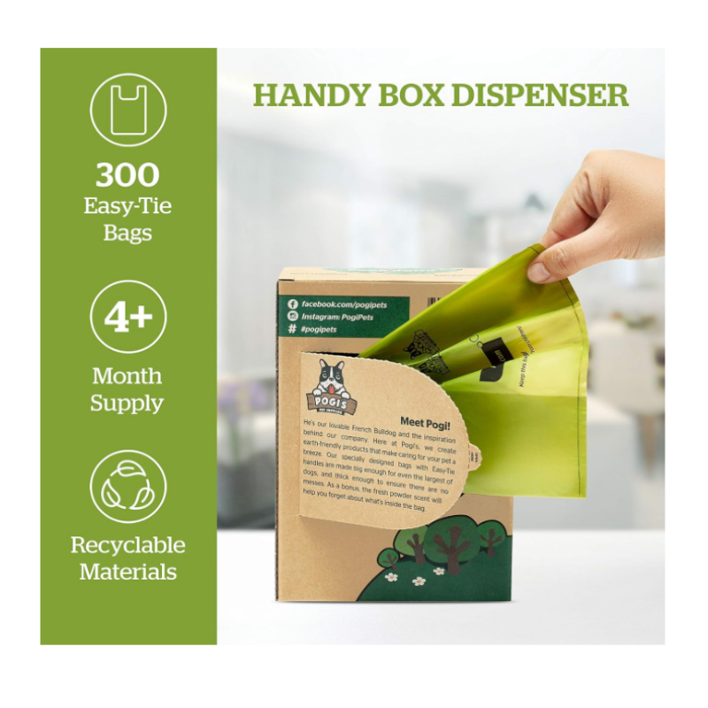 Dog Poop Bags Supplier - with Easy Tie Handles 300 Count Leak-Proof Ultra Thick Scented