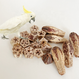 Parrot Toy Supplier - Factory Price Large Bird Chewing Natural Wooden Blocks Tearing Chew