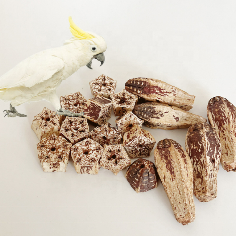 Parrot Toy Supplier - Factory Price Large Bird Chewing Natural Wooden Blocks Tearing Chew