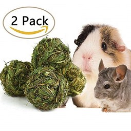 Pet Chew Toy Supplier - Natural Woven Timothy Grass Ball Small Pets Chew Toy Rabbits