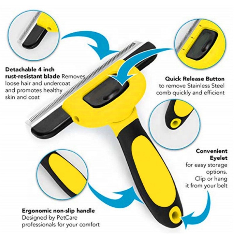 Deshedding Brush Factory - Dog Cat Hair Shedding Tool Stainless Steel Trimming Blade
