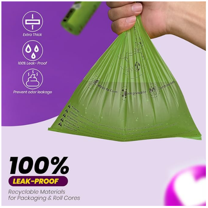 Biodegradable Poop Bags Supplier - 150 Counts Leash Dispenser 10 Rolls Eco-friendly Easy Open