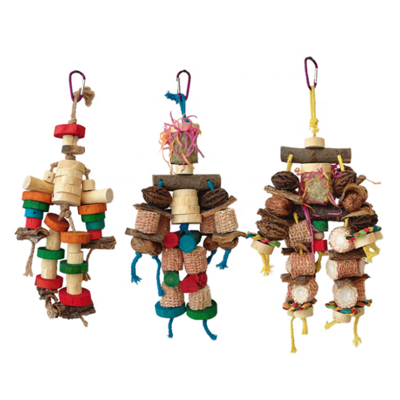 Parrot Swing Supplier - Chewing Toys Hanging Bell Cage Toys for Small Parakeets Cockatiels