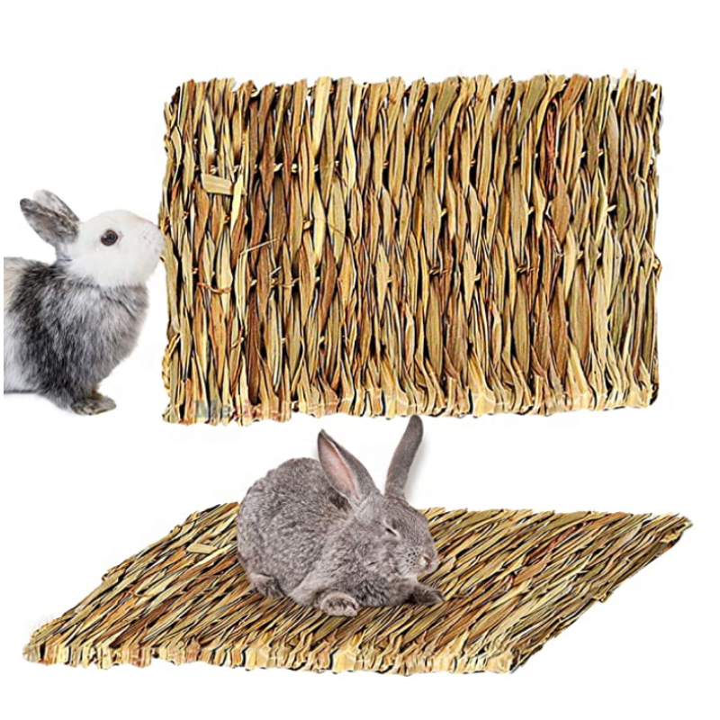 Rabbit Mat Supplier - Grass Mats Edible Handwoven Seagrass Floor Pads Multipurpose Toys