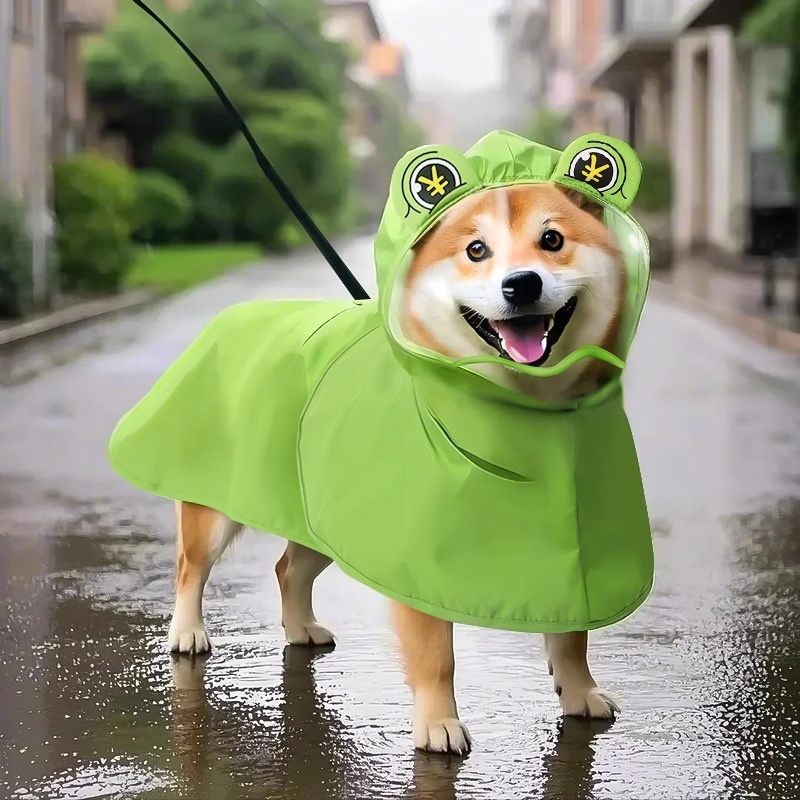 Dog Raincoat Supplier - Shiba Inu for Small Medium-Sized Corgi Frog Poncho Waterproof