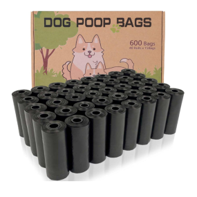 Dog Poop Bags Factory - Black Easy Carry Sturdy Leak-Proof Outdoor Walk Travel Kraft