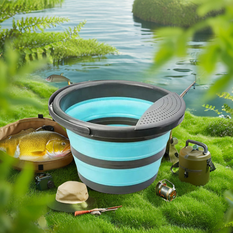 Collapsible Fishing Bucket Factory - 10L Round Lightweight Plastic