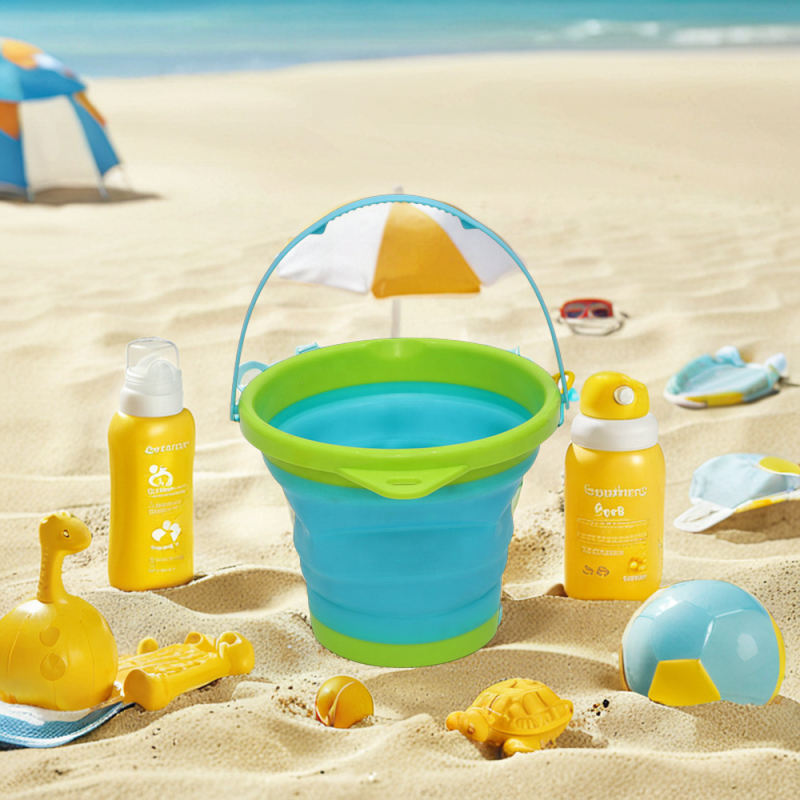 Beach Bucket Manufacturer - Customizable Silicone Collapsible Kids