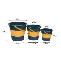 Folding Water Bucket Factory - 3PCS PP Silicone Space-Saving