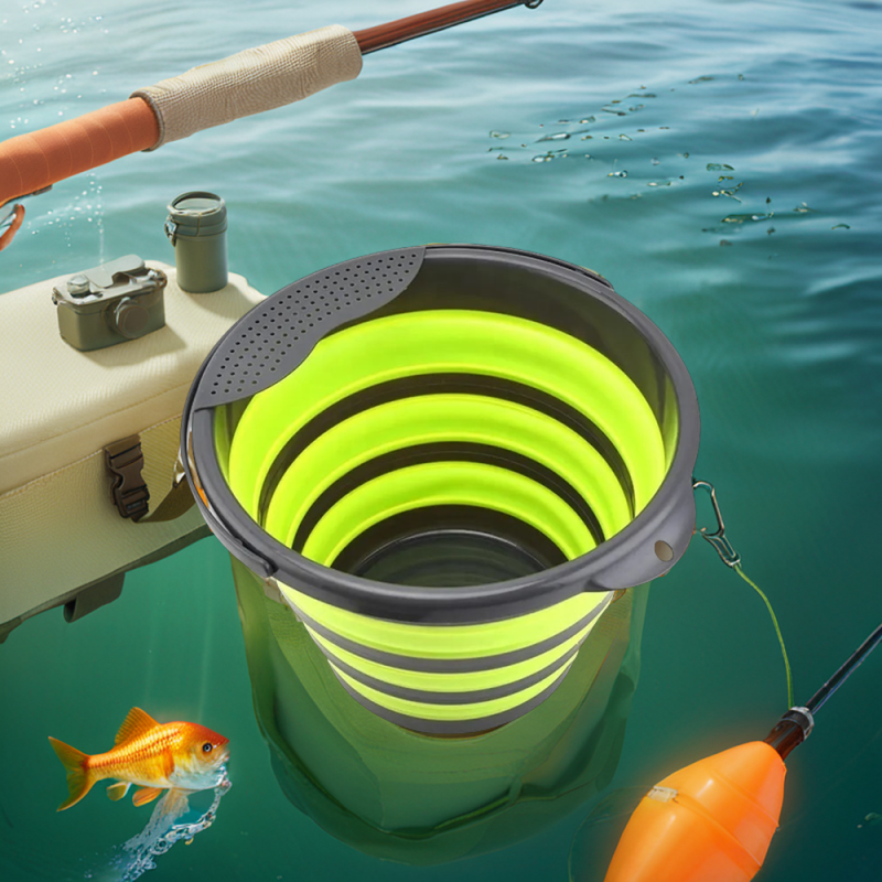 Collapsible Fishing Bucket Factory - 10L Round Lightweight Plastic