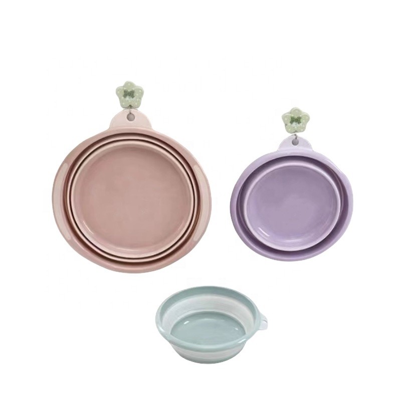 Folding Vegetable Basin Supplier - Candy-colored Silicone Portable