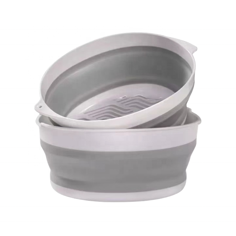 Adjustable Drain Basket Supplier - Round Silicone Folding Design