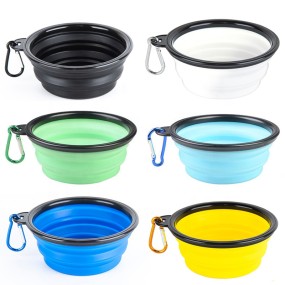 Pet Travel Bowl Supplier - Custom Portable Silicone Collapsible Food Water Bowl
