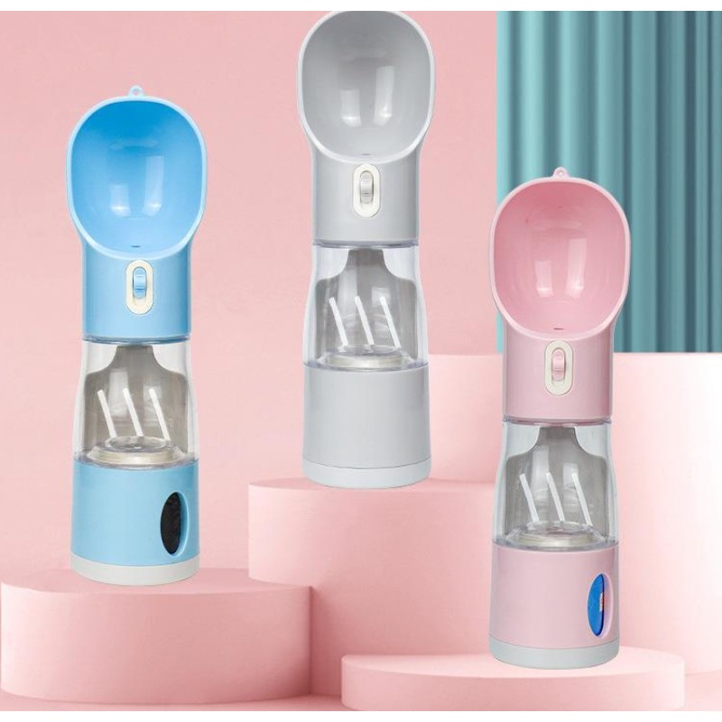 Pet Travel Bottle Manufacturer - Custom 4 in 1 Portable Drinking Water Feeder Multifunctional