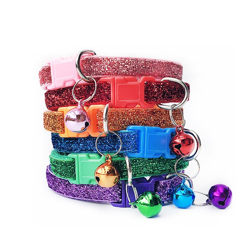Dog Collar Supplier - Multi-color Adjustable Nylon with Bell for Cats Dogs
