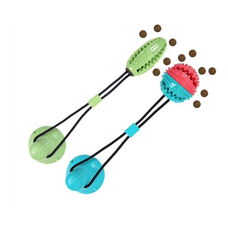 Dog Treat Ball Supplier - Interactive Rubber Chew Toy with Suction Cup